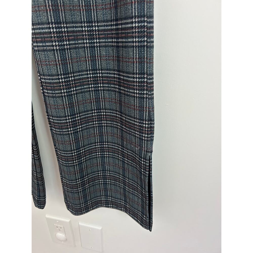 Sincerely Jules Gray Plaid Dress Pants Size Small Straight Leg Stretch Trousers - Picture 4 of 7
